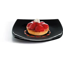 Тарелка «Квадрато» мелкая стекло ,L=19,B=19см черный, изображение 3