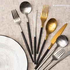 Ложка чайная «Дистрикт Блэк Голд Мэтт» сталь нерж. ,L=145,B=30мм золотой,черный, изображение 4