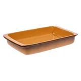 Форма для запекания прямоугольная средняя керамика 1,5л ,H=50,L=325,B=185мм коричнев.