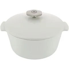 Baking pan with lid “Revolution” ceramics 2.4l D=22,H=14cm white