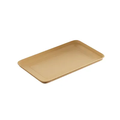 Лоток бумажный OnePlatter для фасовки картон ,H=12,L=225,B=135мм св.корич., Цвет: Светло-коричневый