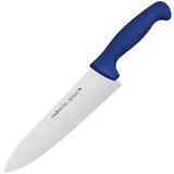 Нож поварской «Проотель» сталь нерж.,пластик ,L=340/200,B=45мм синий,металлич.