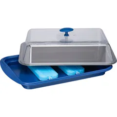 Thermal tray with lid  polystyrene, stainless steel , H=14, L=43, B=29cm