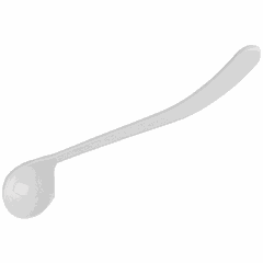 Spoon for sauce plastic 50ml D=6cm white