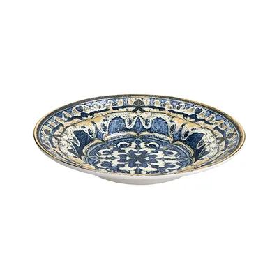 Тарелка для пасты «Блум Гранада» фарфор D=26,H=5см синий,желт., изображение 2