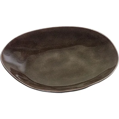 Тарелка «Пьюр» овальная керамика ,L=15,B=12см серый, Цвет: Серый, Длина (мм): 150, Ширина (мм): 120