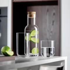 Графин «Сублим» с пробкой хр.стекло 1л D=89,H=330,L=390,B=310мм прозр., изображение 2