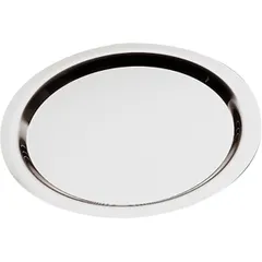 Round tray “Fineness”  stainless steel  D=38cm  silver.
