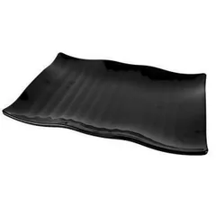 Serving dish “Wave” plastic ,H=40,L=390,B=285mm black