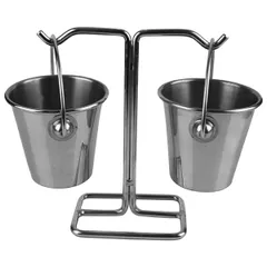 Подставка к ведрам для картофеля фри «Ведро» сталь нерж. ,H=140,L=132,B=60мм, изображение 2