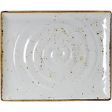 Блюдо «Крафт Вайт» прямоугольное GN 1/2 пластик ,L=32,5,B=26,5см белый,коричнев.