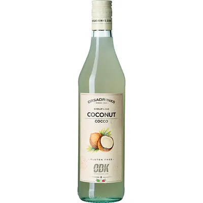 Сироп «Кокос» ODK стекло 0,75л D=65,H=305мм белый, Состояние товара: Новый, Вкус: Кокос, Материал: Стекло, Объем по данным поставщика (мл): 750
