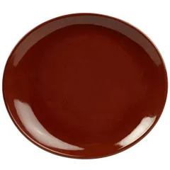 Plate “Terra Red” oval ceramics ,L=21,B=19cm red