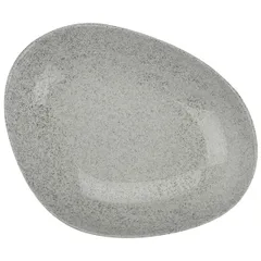 Salad bowl "Galaxy" asymmetrical  porcelain  0.55 l  D=200, H=45mm  light-gray.