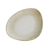 Тарелка «Патера» асимметричная фарфор ,L=24см серый,бежев.
