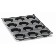 Confectionery mold “Tartlet” on a sheet 12 pcs.  silicone, fiberglass  D=8, H=2, L=40, B=30cm