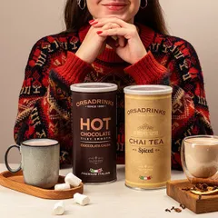 Смесь сухая для приготовления напитков «Горячий Темный Шоколад» ODK 1 кг сталь D=10,H=19см, изображение 4