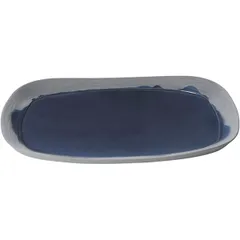 Блюдо «Нау» прямоугольное керамика ,L=33см синий,серый, изображение 4