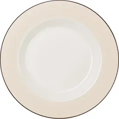Блюдо «Чино» глубокое фарфор 0,75л D=300,H=35мм белый,бежев.