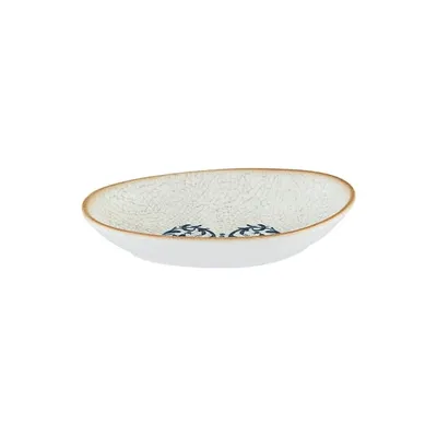 Соусник «Виенто» овальный фарфор 140мл ,H=3,L=15,B=10см белый,синий