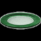 Блюдо «Бэнд» стекло D=320,H=15мм прозр.,зелен.