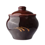 Горшок для запекания «Русский» керамика 0,5л D=11,H=11,5см тем.корич.