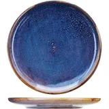 Plate “Iris”  porcelain  D=26, H=3cm  blue.