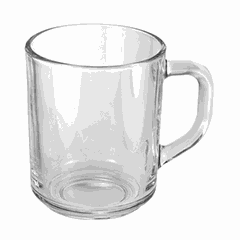 Кружка стекло 250мл прозр.