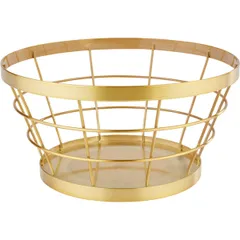 Stand-basket metal D=21/15,H=11cm gold