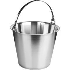 Bucket stainless steel 10l D=30,H=28,B=31cm metal.