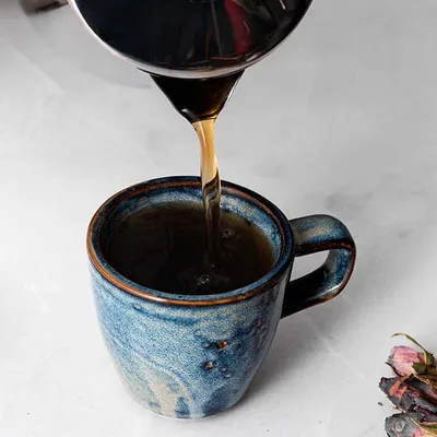Чашка кофейная «Ирис» фарфор 100мл D=65,H=62мм голуб., изображение 7