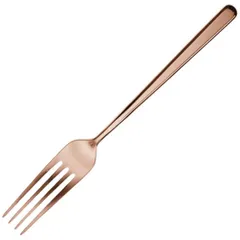 Dessert fork “Linea”  stainless steel , L=17.4 cm  copper