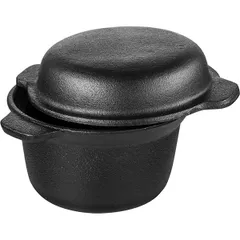 Baking pot with lid cast iron 250ml D=115,H=65mm black