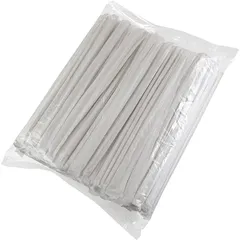 “EcoPack” straws [200 pcs]  pcs. collapse D=6,H=240mm white