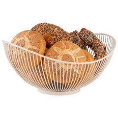 Корзина для фруктов «Сварт» металл ,H=13,5,L=29,5,B=25,5см белый, изображение 3