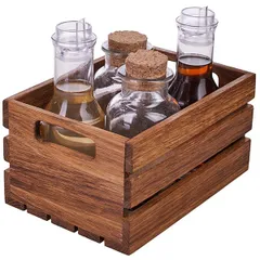 Подставка для набора для специй дуб ,H=11,L=21,5,B=15см коричнев., изображение 2