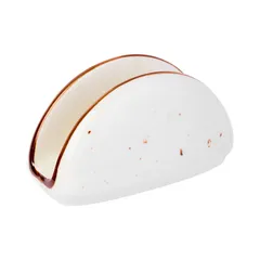 Салфетница «Париж» фарфор ,H=75,L=115мм белый,коричнев.