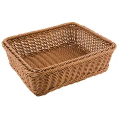 Bread basket polirottan ,H=10,L=32.5,B=26.5cm brown.