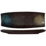 Блюдо для подачи керамика ,H=3,L=33,B=12см черный,синий