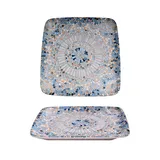 Блюдо сервировочное «Мозаик» квадратное фарфор ,L=27,B=25см белый,синий