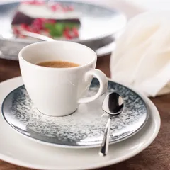 Блюдце «Винтаж» набор[2шт] фарфор D=16см кремов.,сизый, изображение 3