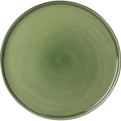 Plate “Sage”  porcelain  D=27cm  green, bronze.