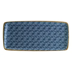 Блюдо сервировочное «Калиф Люпин» прямоугольное фарфор ,L=34,B=16см белый,синий