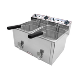 Deep fryer FR8+8LT stainless steel ,H=40,L=56,B=45cm 3KW silver.