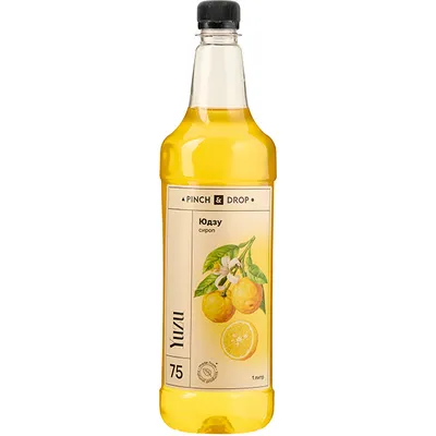 Сироп «Юдзу» Pinch&Drop пластик 1л D=81,H=301мм желт., Состояние товара: Новый, Вкус: Юдзу, Материал: Пластик, Объем по данным поставщика (мл): 1000