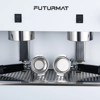 Кофемашина «Futurmat Ottima EVO Semiaut 2» сталь оцинк. 11л ,H=42,L=52,1,B=71см 2,8Квт белый, Цвет: Белый, изображение 5