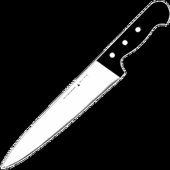 Нож поварской «Глория» сталь ,L=395/260,B=45мм черный,металлич.