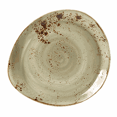 Plate “Kraft Green” small  porcelain  D=305, H=37, L=305, B=275mm  green.