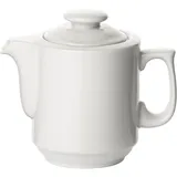 Чайник заварочный «Прага» с крышкой фарфор 1,2л D=12,5,H=18,L=21,B=13см белый