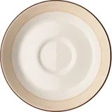 Блюдце «Чино» фарфор D=150,H=17мм белый,бежев.
